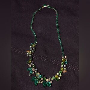 Coro Vintage Green Stone Necklace